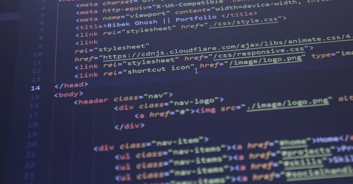 Web designer editing CSS code on a screen, converting pixel sizes to rem units