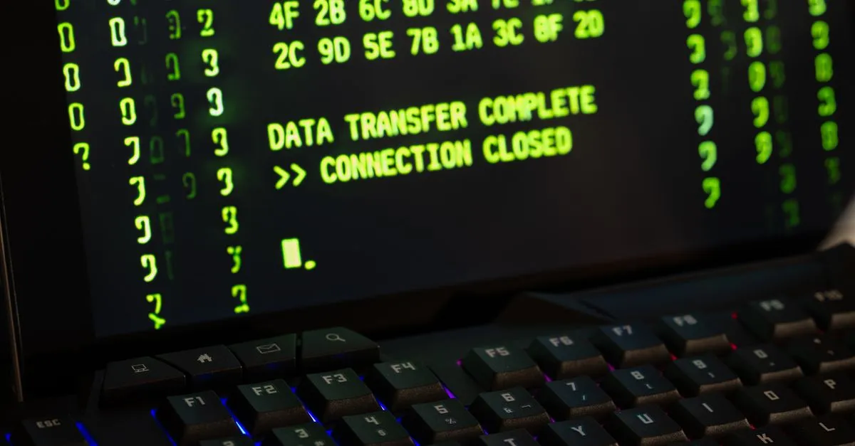 Screen filled with hexadecimal code and data bytes, the raw form behind text-to-hex conversion