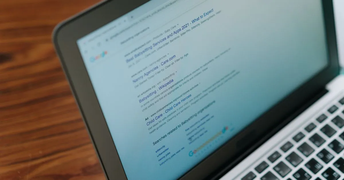 Laptop screen showing a web browser — checking the user-agent string